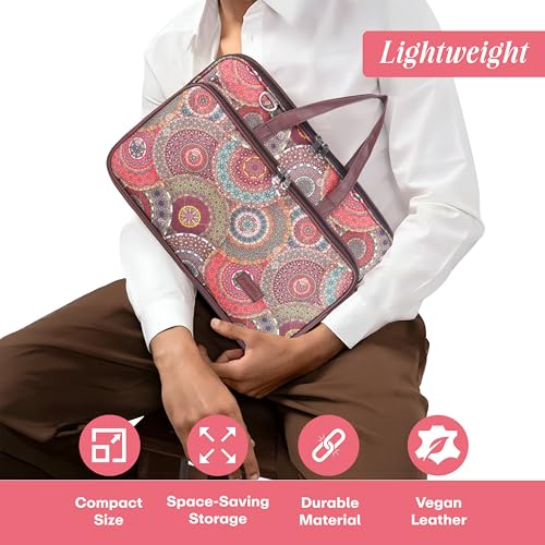 Image of Protecta Stride Floral Printed Laptop Messenger Bag for Men and Women for Office 16 inch Use Macbook Office Briefcase Bag Print Padded Sleeve Straps Durable Design Lightweight 18L Ethnic Print