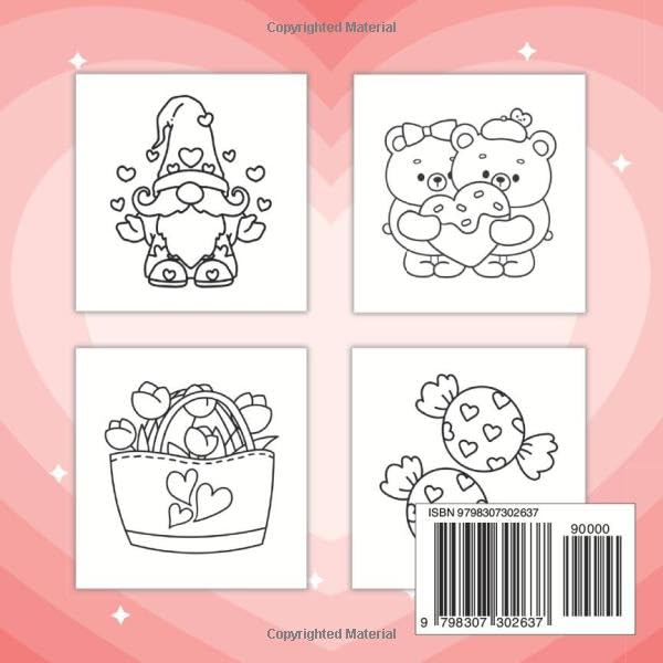 Valentines Bold & Easy Coloring Book: 50 Valentine-themed Large Print Illustrations To Celebrate Love and Creativity - Image 2