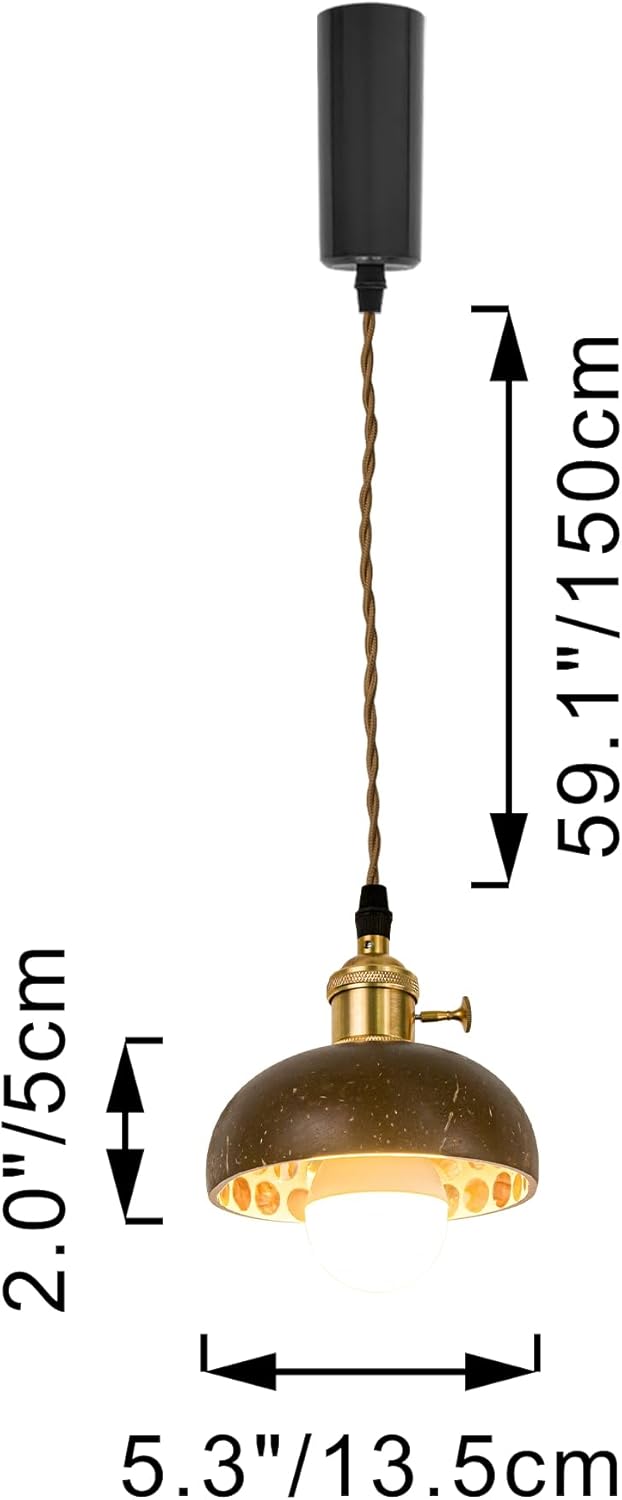 Smart Group Control with Stepless Dimming H-Type Track Lighting Pendant Restaurant Retractable Lift Retro Copper Light Coconut Shell, Halo Track Mounted for Kitchen Island, 5 ft