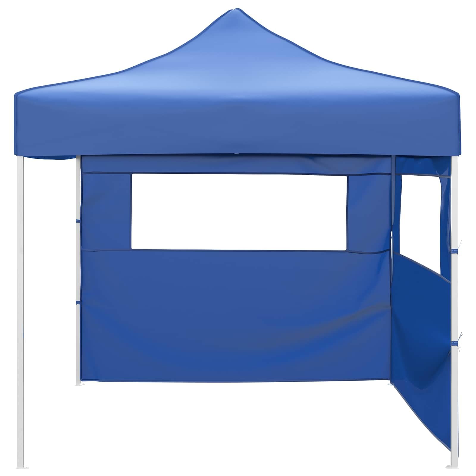 Namiot imprezowy, niebieski, 291 x 291 x 315 cm, tkanina Oxford | Powłoka PCW, 4 linki i 8 śledzi w zestawie, design pop-up, do ogrodu i tarasu