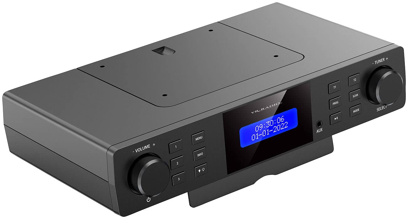 VR-Radio Unterbauradio: Unterbau-Küchenradio DAB+/UKW, RDS, Wecker, Timer, LCD-Display, AUX (DAB Unterbauradio, Küchenunterbauradio DAB, Bad)