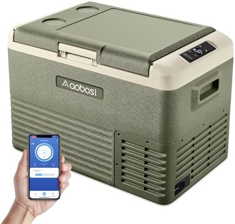 Mini Frigo Portatile Da Auto 20L – Compressore Elettrico 12/24V – Raffreddamento Rapido -20°C A +20°C – Per Camper, Viaggi E Campeggio
