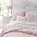 Laura Ashley - Queen Quilt Set, Soft & Reversible Cotton Floral Bedding with a Medium Weight Feel, 3 Piece Bed Set with Matching Pillowcases (Bedford Pink)
