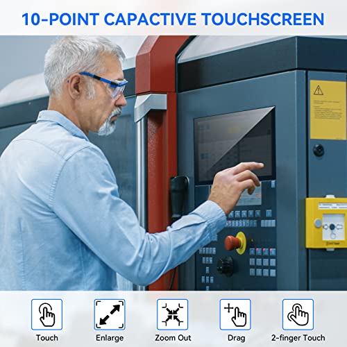 Image of Eyoyo 10.1-inch Small Touchscreen Monitor: 1280x800 IPS Display, 10-Point Touch, HDMI VGA AV Input, Built-in Speakers, Metal Case, VESA 75x75, Touch Screen Monitor for Raspbery Pi, PC, CCTV, POS