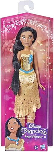 Disney Princess Royal Shimmer Pocahontas - Muñeca de moda con falda y accesorios, juguete para niños a partir de 3 años