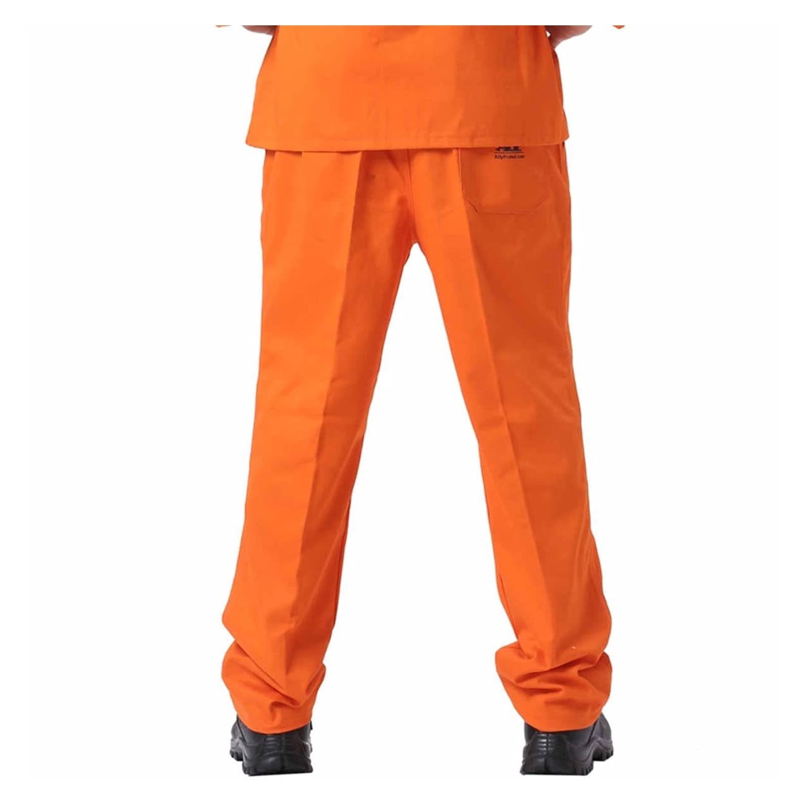 YIBANG-DIANZI Washable Flame Retardant Blue Red Welding Working Abrasion Resistant Trousers for Worker Britches Welding Pant for Welding (Color : Orange, Size : XL)