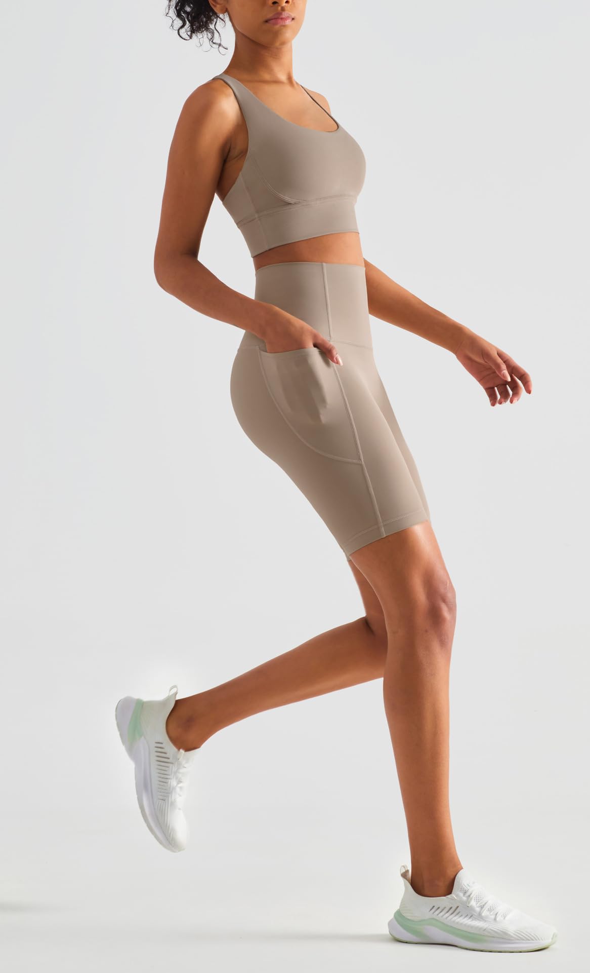 Legginsy damskie spodnie do jogi z wysokim stanem, wygodne, sportowe legginsy rowerowe i do biegania z kieszeniami