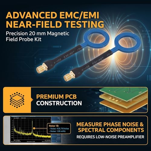 Sonda de campo magnético EMI de 20 mm y conector SMA para diagnóstico de circuitos 4