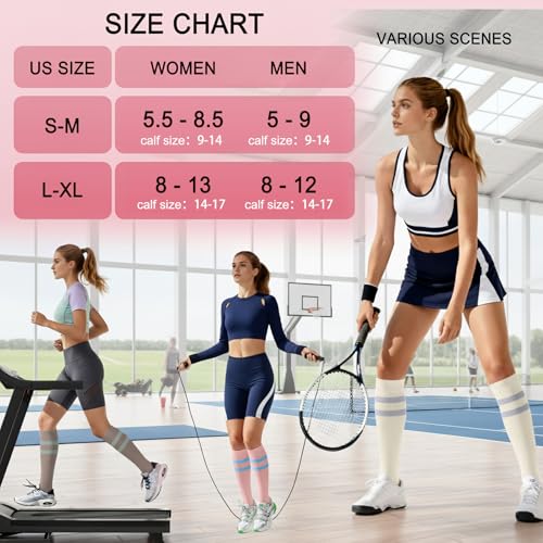 Image of Iseasoo 4 Pairs Compression Socks for Women Circulation-Best Support for Nurses,Running,Athletic,Travel