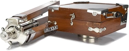 Miniatura 6 de Cámara de película de aspecto vintage antiguo en trípode de madera, estudio coleccionable, decoración del hogar, regalo, 24 pulgadas