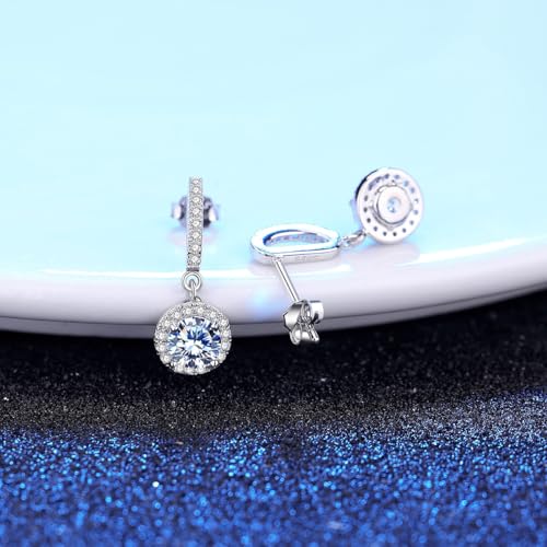 14K Gold 1ct Diamond Drop Earrings for Women, VVS1 D-Color, Ideal Gift for Daily Wear4