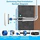 LyLmLe LED Poolscheinwerfer mit 1 1/2 Außengewinde, 18W LED Poolbeleuchtung 2 Farben Schaltbares Weiß 3000K & 6000K，Ø242mm, 12V AC IP68 Wasserdicht Unterwasser Schwimmbadlampe für Beton/Styroporpools