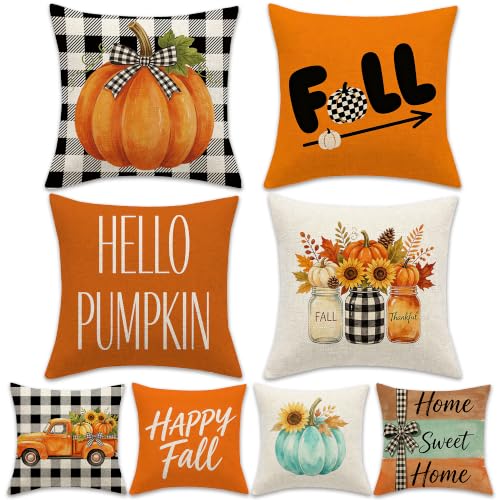 Fall Pillow Covers,Fall Decorations for Home,Thanksgiving Pillow Covers