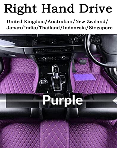 Tapis de sol voiture BMW Série 2 Gran Coupé F44 RHD en cuir violet résistant