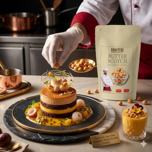 Image of BOGATCHI Butterscotch Nuts 400g | Rich Cashew Content Butterscotch Nuts | Premium Dessert Ingredient for Ice Cream, Pudding, Cakes & Pastries | Ideal for Baking & Toppings