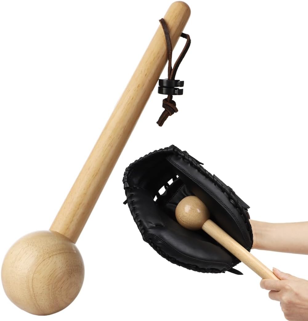 Baseball Glove Mallet Hammer, Baseball Softball Glove Shaping Mallet, One-Piece Glove Mallet, Wooden Baseball Glove Mallet, Softball Glove Mallet, Solid Construction, For Breaking In Glove