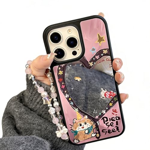 iPhone17Pro �p �P�[�X �L�̃n�[�g�^�~���[ ���ʎd�グ�u���b�N�t���[�� ����a�����Y �`�F�[���t��TPU+PC�f�� �ϏՌ� �w��h�~ ���M�݌v���ؕ� ins�� �s���N �L���[�g�ŃN�[���ȃX�^�C��������� ���s