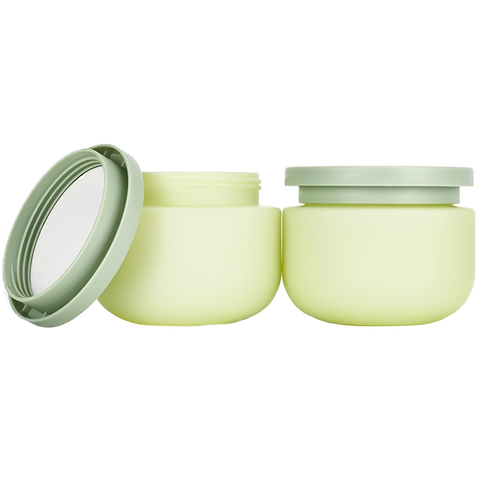 Qeuly 8.8 Oz Plastic Jars With Lids，2 Pcs Cosmetic Containers With Lids, Leak Proof Cosmetic Jars, Body Butter Containers for Cream, Bath Salt, Sugar