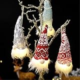 sfdeggtb 1PC Glowing Santa Rudolph Doll Cloth Birthday Present for Home Christmas Holiday Decoration Christmas Ornaments Christmas Home Decor Gifts for Friends Night Desk Lamp (D)