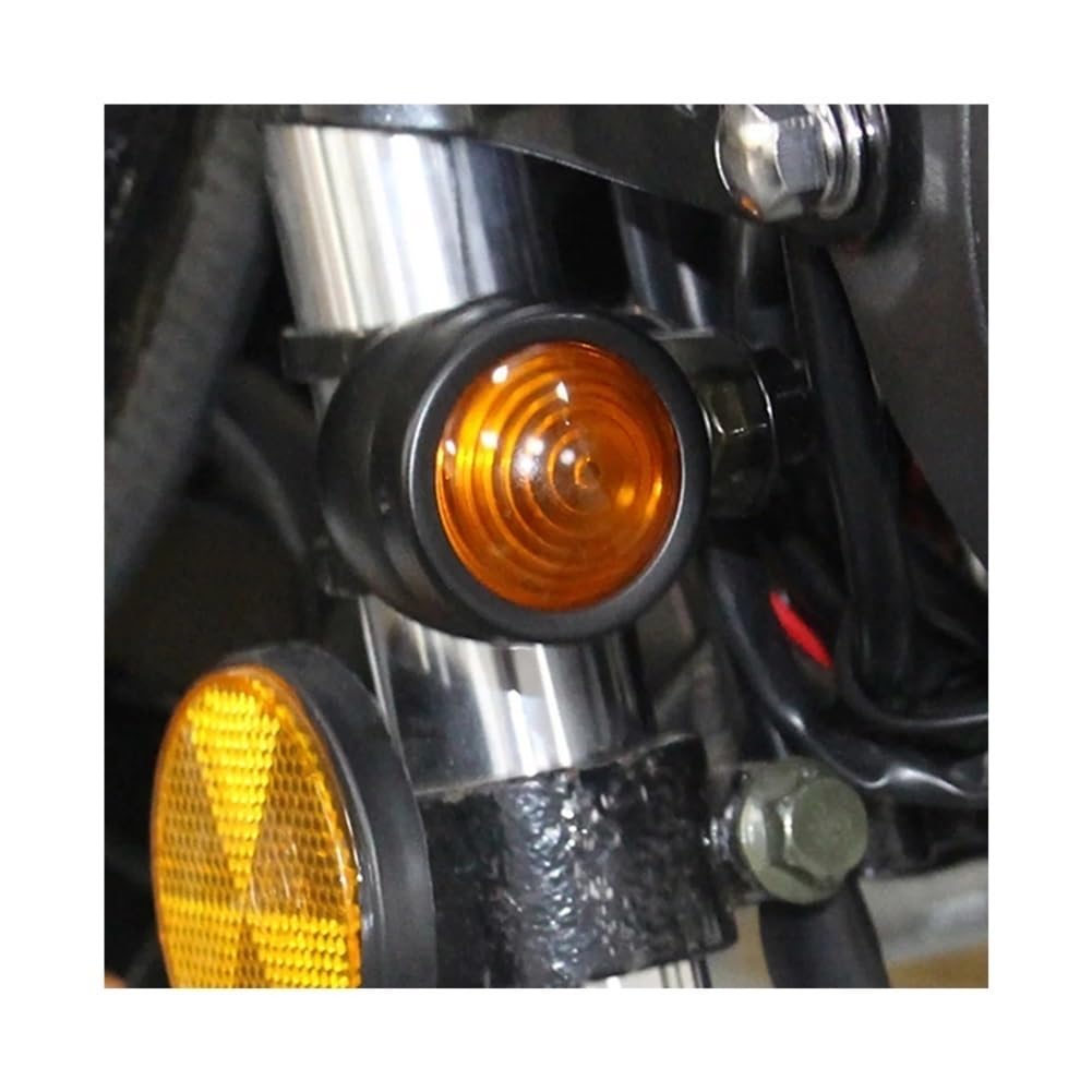 2 Intermitentes para Motocicleta con Lente ámbar IP66, Luces de señalización de 12 V. Accesorios para Motocicleta.