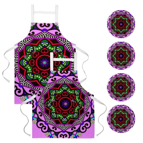 Tablier de cuisine pour pâtisserie et nettoyage de la maison style géométrique