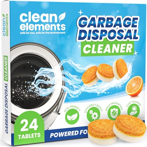 Garbage Disposal Cleaner Deodorizer Tablets – 24 Pack XL Foaming Citrus Cleaning Tablet - Sink...