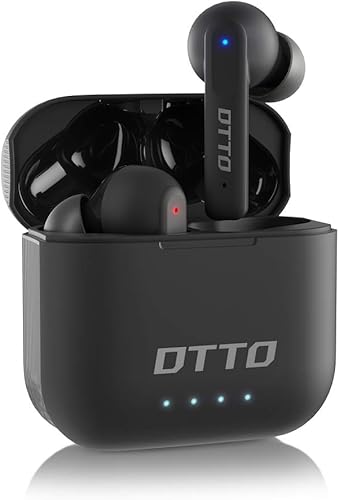 Miniatura 8 de DTTO J-10 Auriculares con cancelación activa de ruido con modo de juego de baja latencia de 60 ms, estuche de carga inalámbrica Bluetooth 5.2