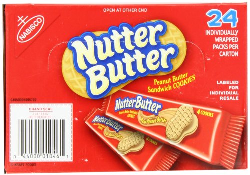 Nabisco Nutter Butter Sandwich Cookies, Peanut, 24 Count #TOP4