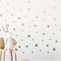Vista 1 de Calcomanías de pared con estrellas doradas, removibles, fáciles de despegar, para decoración del hogar, paredes pintadas de vinilo metálico