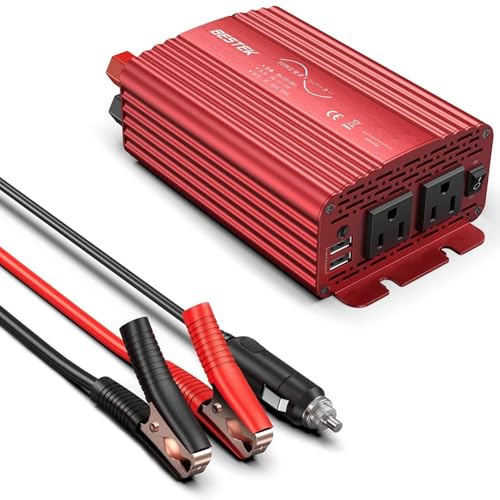 先バレポキューンボタン　最安値 BESTEK インバーター 純正弦波 300W 車載充電器 六つ保護機能 AC