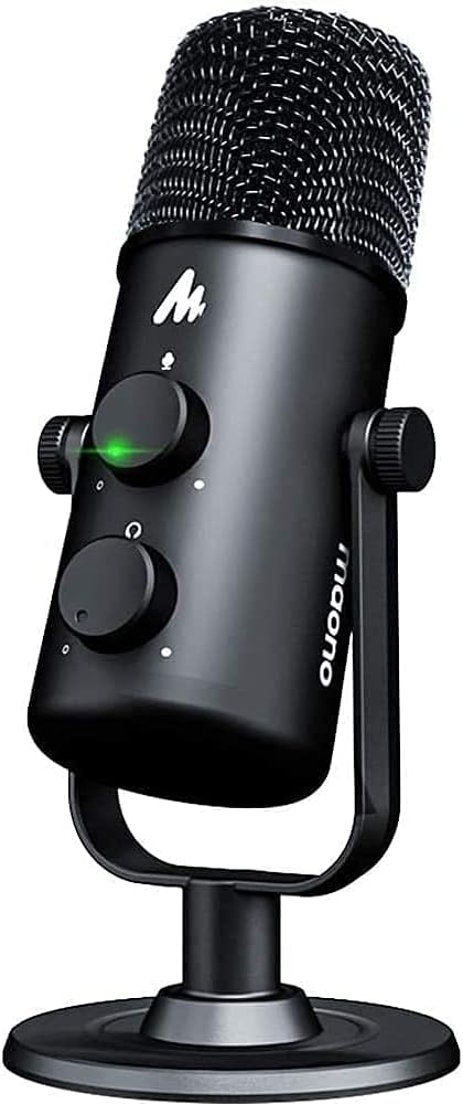 MAONO Computer Microphone AU-903 Podcast USB Condenser Mic with Switchable Polar Patterns & Mute Button,Zero-Latency Monitoring,Plug and Play for YouTube,Recording,Podcast,Gaming,Skype,Video