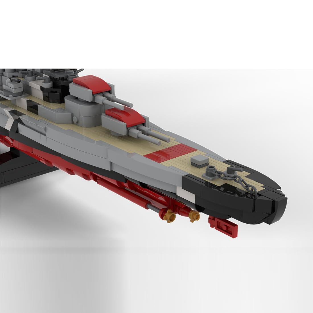 Klemmbausteine Kriegsschiff Modell, 1958 Teile 1:300 Maßstab Schwerer Kreuzer Prinz Eugen Schlachtschiff Leichter Kreuzer MOC Militär Technik Groß Schiff Set