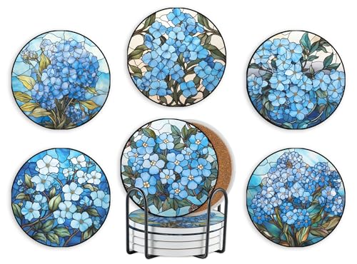Onebttl Forget Me Not Gifts Coaster, Home Decor for Women