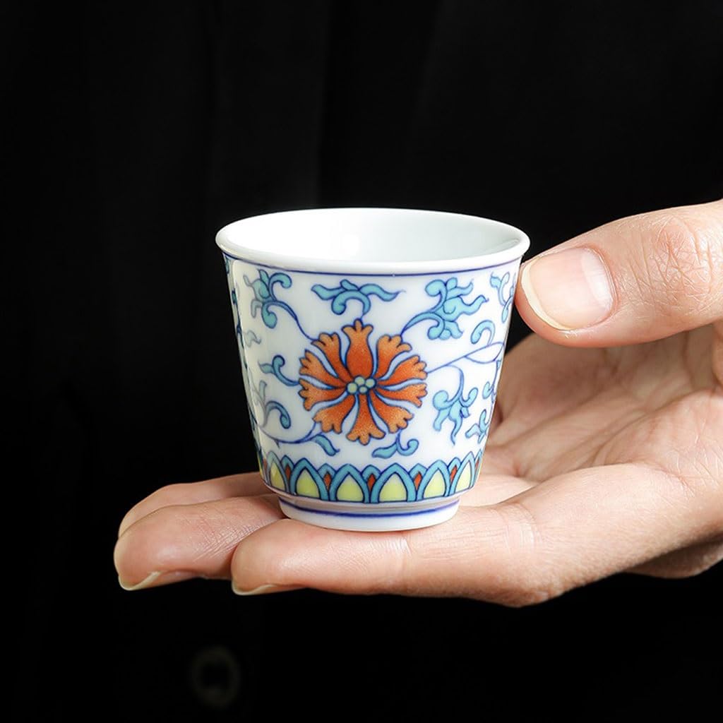 Filiżanka do herbaty chińska kuchnia filiżanka do herbaty właściciel domu kubek do herbaty ceramiczny pojedynczy kubek retro mały kubek do herbaty pojemnik do namaczania