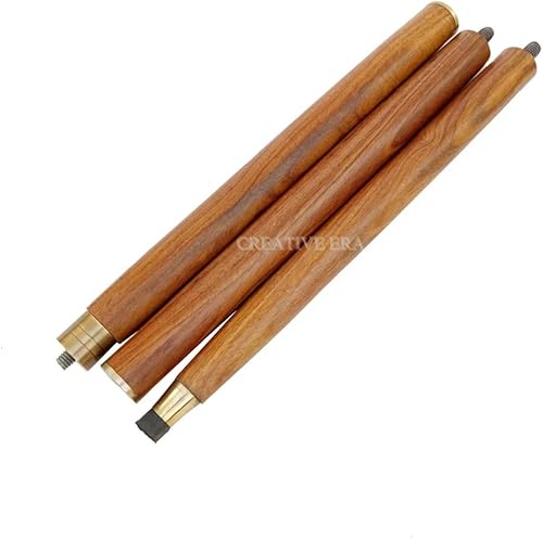 Miniatura 9 de Bastón de latón  Bastón de cabeza de cabra hecho a mano, bastón de madera de alta calidad, 36 pulgadas, diseño hecho a mano, bastón para hombres y