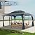 Zolyndo 12x16ft Cedar Wood Outdoor Hardtop Gazebo with Mosquito Nettings and Curtains, Solid Wooden Framed Gazebo with 2-Tier Waterproof Polycarbonate Roof for Patio, Backyard, Deck and Lawns, Black