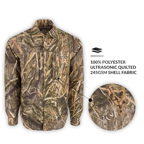 Drake Waterfowl Men's LST Double Down Jac-Shirt Insulated Water-Repellent Quilted Button-Down Outdoor Hunting Hiking Jacket4
