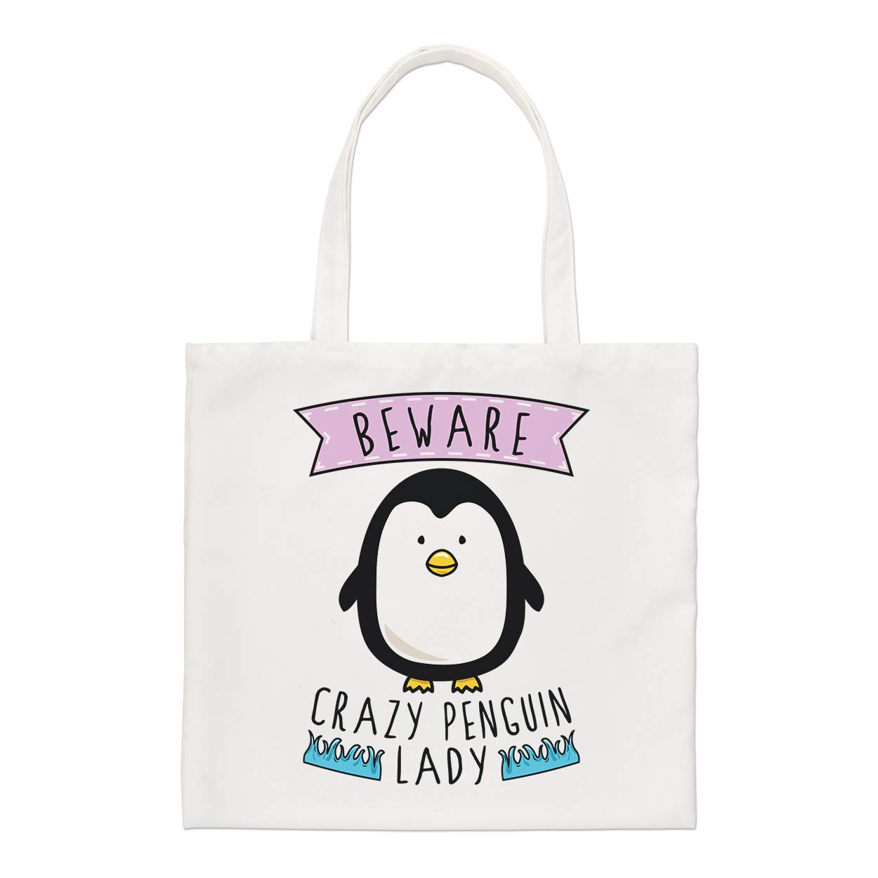 Beware Crazy Penguin Lady Regular Tote Bag
