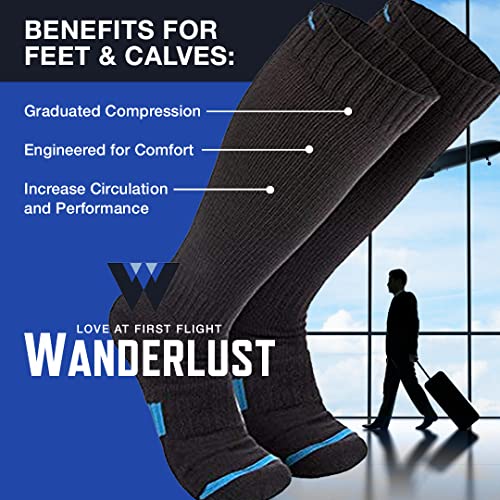 Image of Wanderlust Everyday Use Graduated Compression Socks - Support Stockings for Men & Women