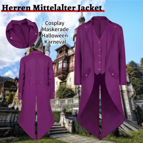 Chaqueta steampunk de diseño retro victoriano con acabados de alta calidad gótica 2