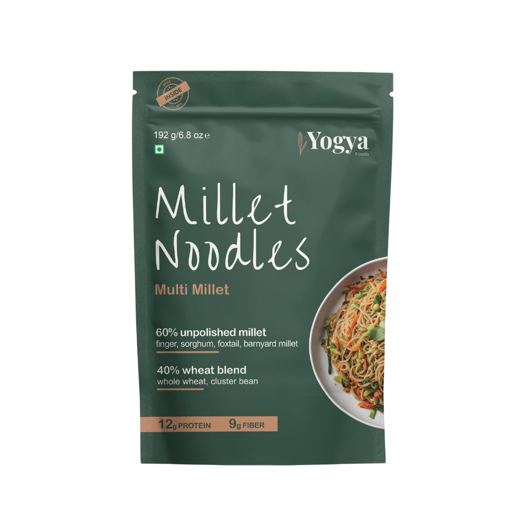Yogya Foods Multi Millet Hakka Noodles | No Maida, No Added Oil, No Preservatives | 192 g | Pack of 1 | Healthy, Nutritious and Wholesome Noodles (B0D9G5TCJF) Amazon Price History, Amazon Price Tracker