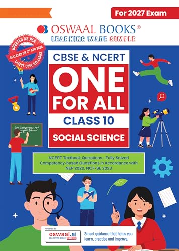 Image of Oswaal CBSE & NCERT One for All Class 10 | Social Science | Based on Syllabus (April 2026) |NCERT & Competency-based questions| For 2027 Exam | With Oswaal AI