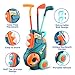 Toddler Golf Set with Putting Mat, Upgraded Kids Golf Cart with Shoulder Strap, Toddler Glove, Plastic Clubs, 10 Balls, Indoor Outdoor Sports Toys Birthday Gift for Boys Girls Aged 3 4 5+ Years Old