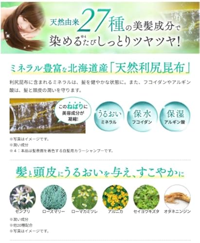 毎日のシャンプーで自然に染まる