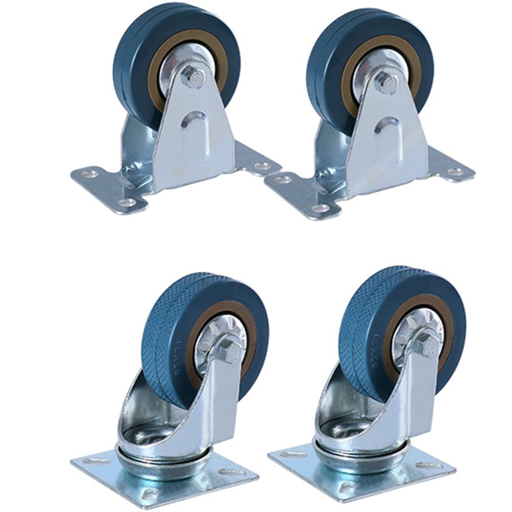 Roulettes pivotantes anti-rayure en caoutchouc de 5 cm pour déplacer vos meubles lourds