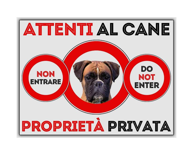Cartello Attenti Ai Cani CARTELLO ATTENZIONE CANCELLO AUTOMATICO IN PVC 20x30 Cm Cartello Proprietà Privata