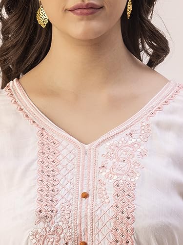 Image of d'WiU Women Rayon Kurta with Embroidery Work