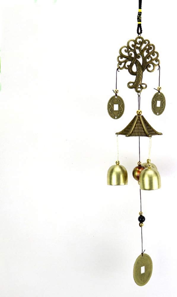 Amaoma 1 x Chinese Metal Bell,Lucky Feng Shui Hanging Charm Wind Chime Quality Bronze Metal Wind Chimes Wind Chimes