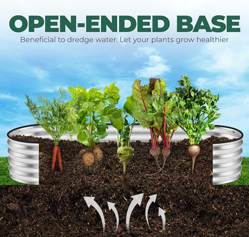 image for Utopia Home Galvanized Raised Garden Bed, 6 by 2 by 1 feet Lightweight