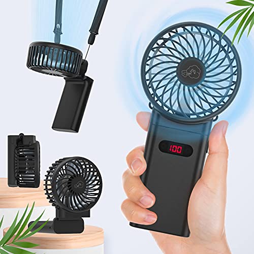 SOKOO Portable Camping Fan Handheld Fan Battery Operated Fan for Camping Hiking Car RV Hurricane Emergency Outages Office
